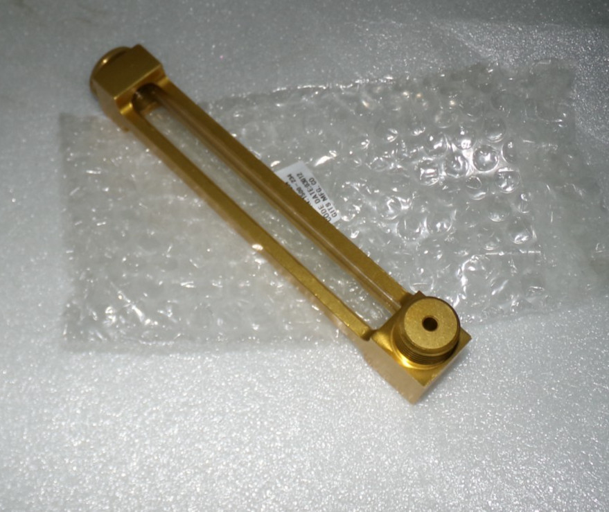 Gits 15234 Liquid Level Gauge Aluminum Gold Anodize Glass 1/2-14 Thread NEW