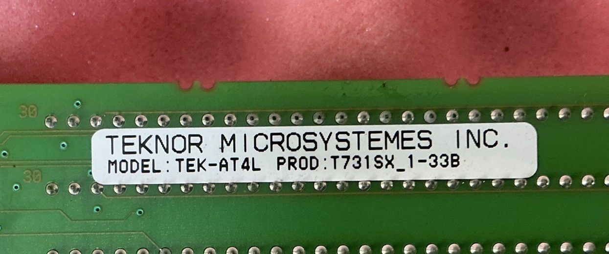 TEKNOR MICROSYSTEMS TEK-AT4L CIRCUIT BOARD, FREE SHIPPING