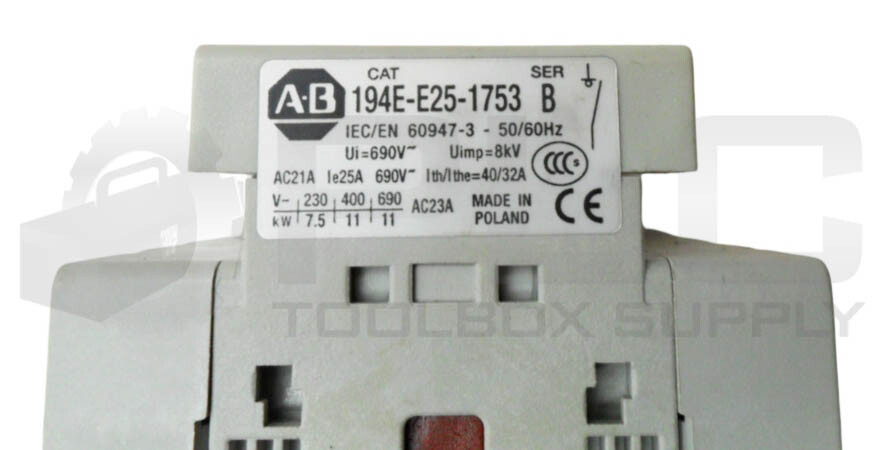 NEW ALLEN BRADLEY 194E-E25-1753 /B DISCONNECT SWITCH 25A