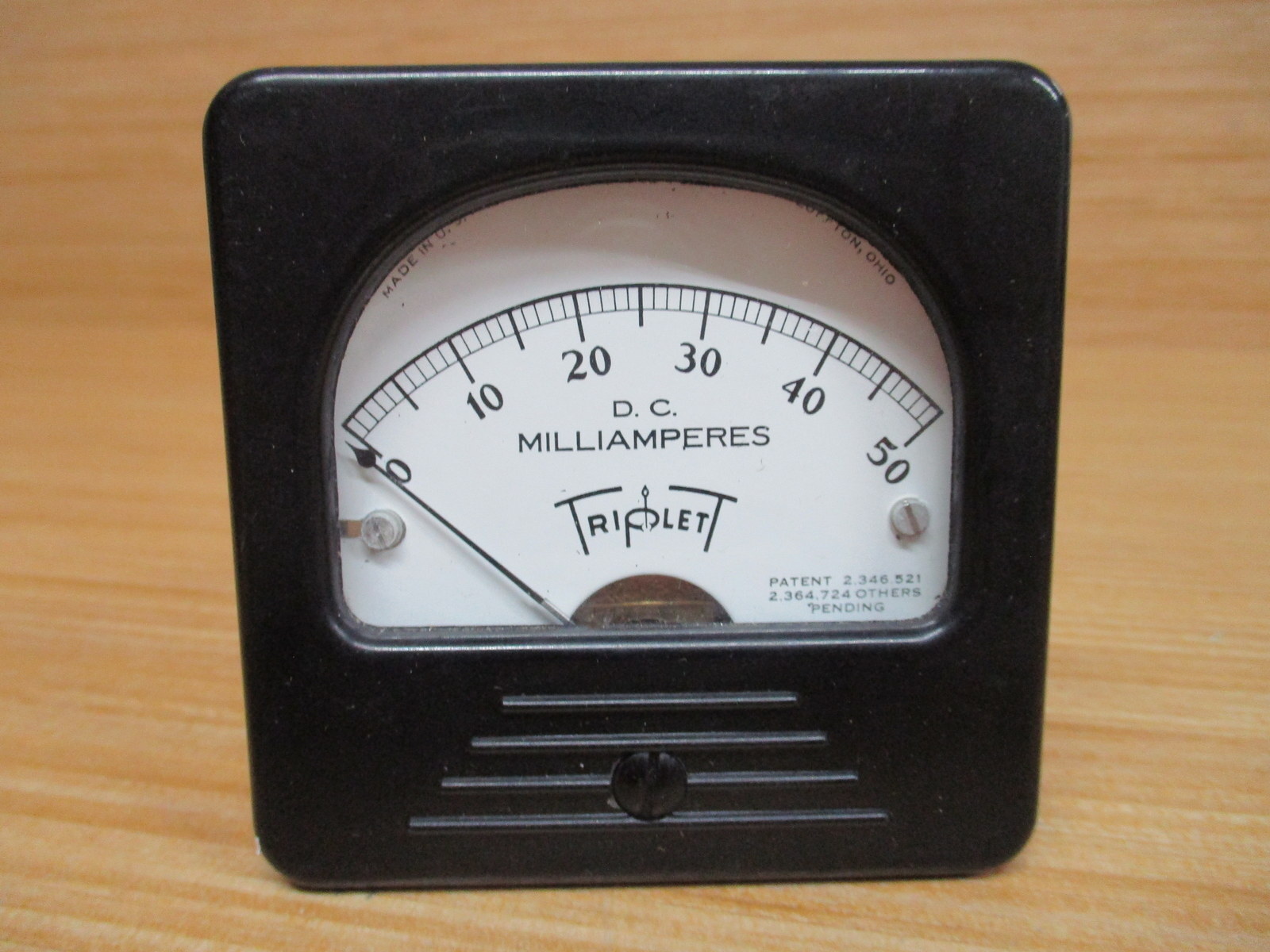 Triplett 327-T DC 0-50 MA Panel Meter 327T