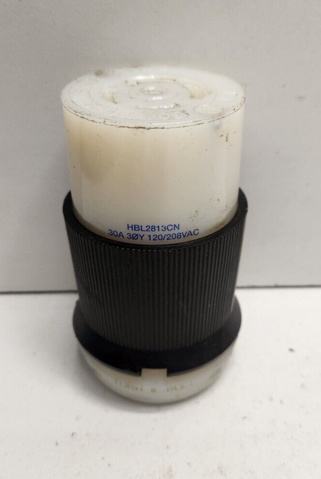 GUARANTEED! HUBBELL 30A 120/240V TWIST LOCK RECEPTACLE CONNECTOR BODY HBL2813CN