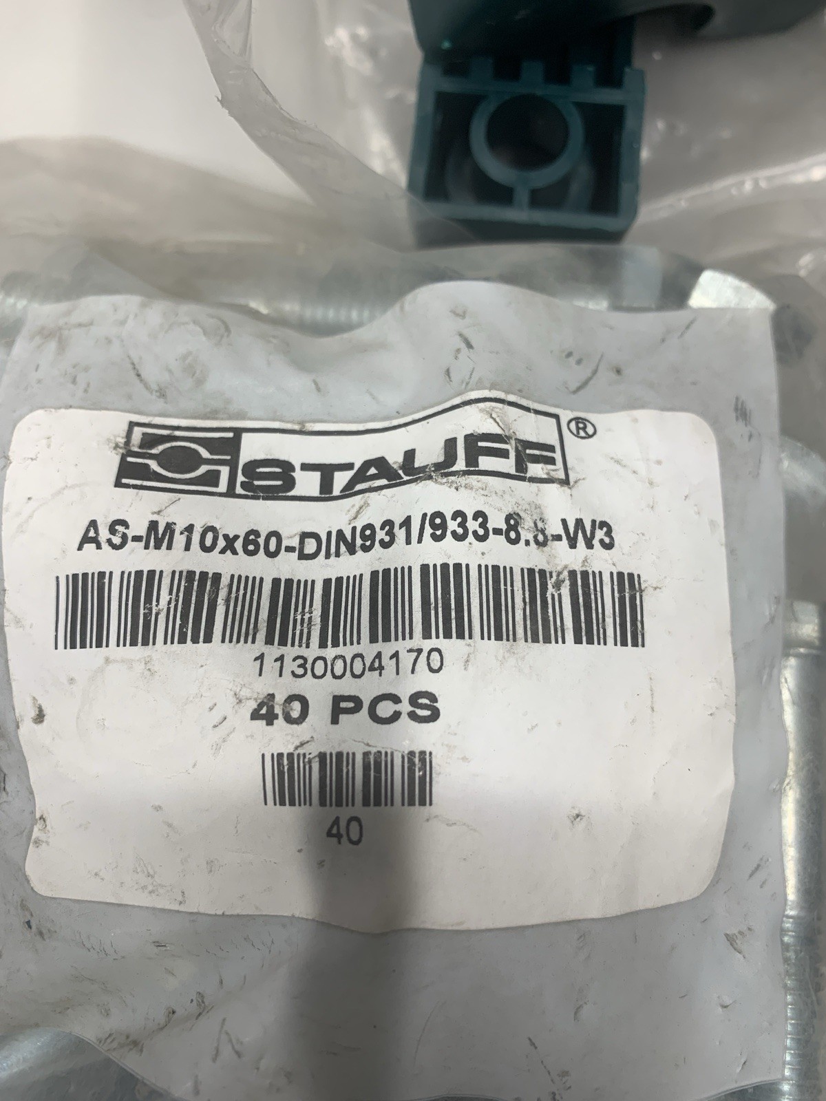 STAUFF 4025-PP PLASTIC CLAMPS ( BAG OF 40 PCS/20 PAIR) w/ FASTNERS **NEW**