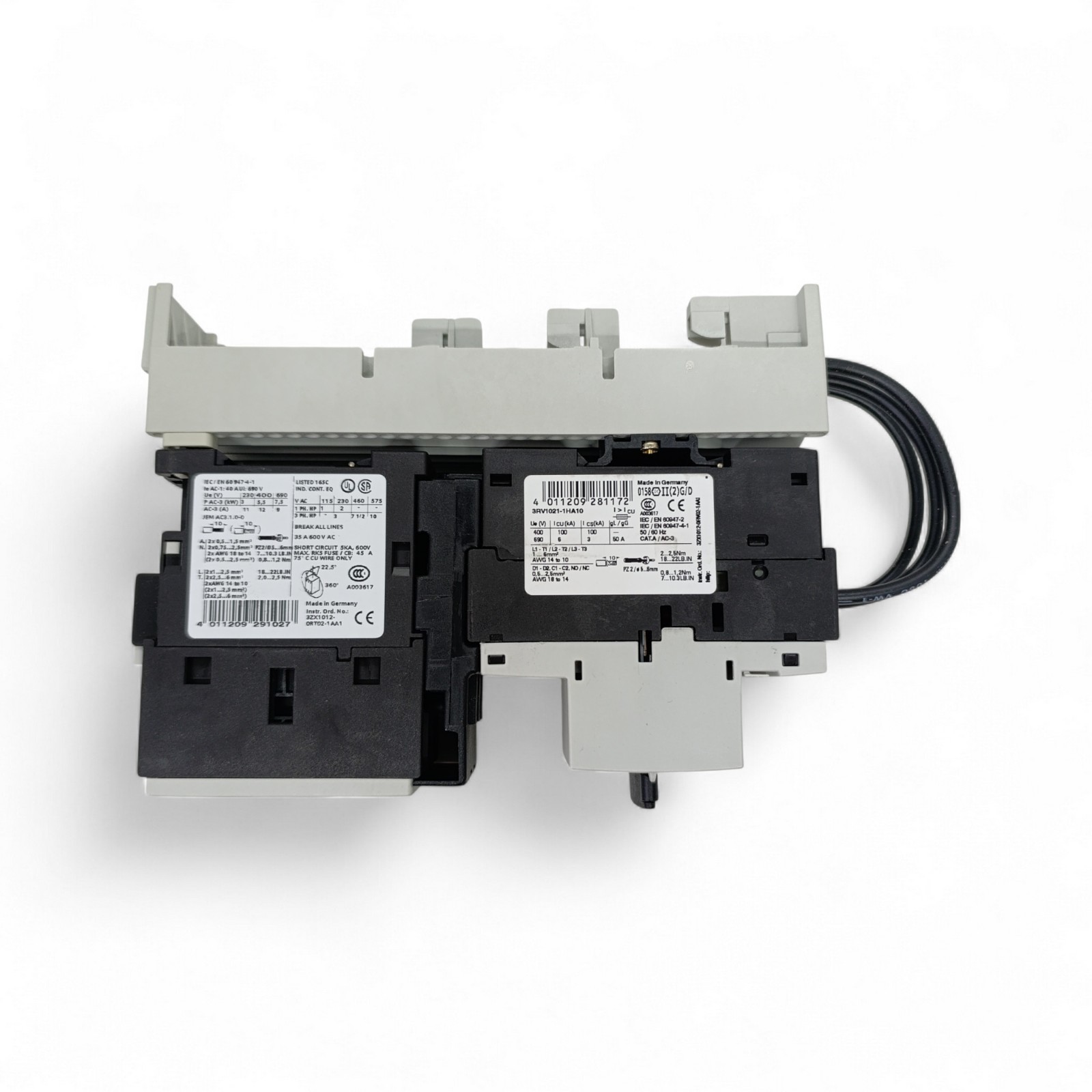 SIEMENS 3RA1120-1HC24-0AP0 LOAD FEEDER 3RA1120 1HC24 0AP0 400VAC 5.5-8A 230VAC