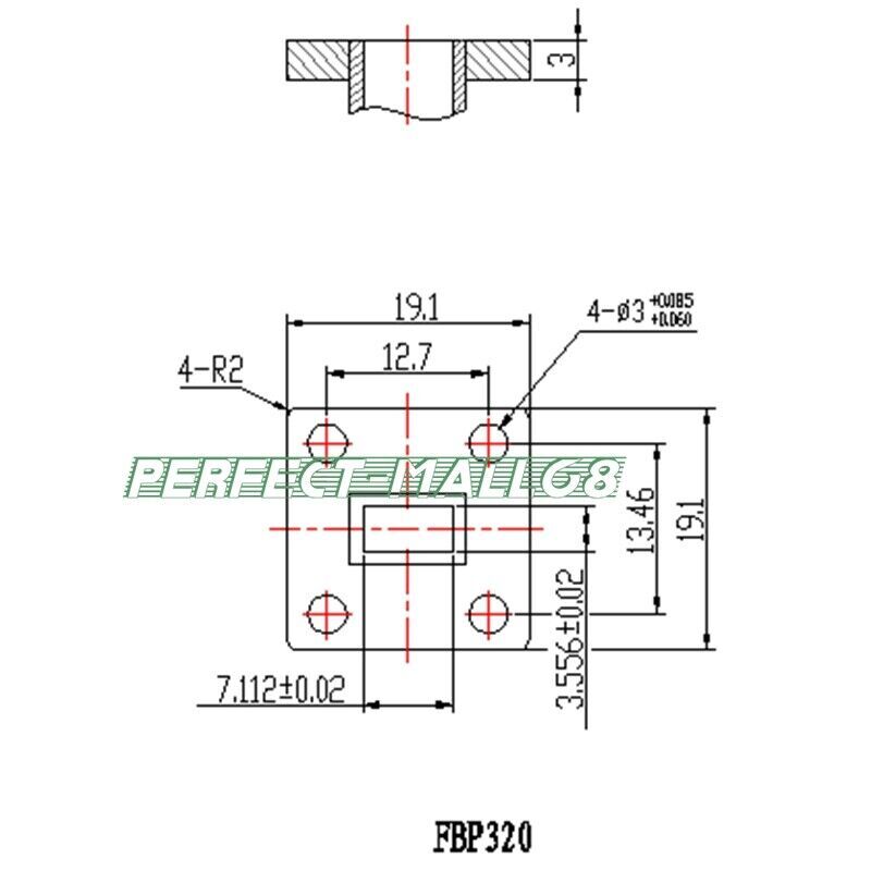 1Pcs New 26.3-40GHz BJ320 (WR28) YERKON Waveguide Coaxial Converter