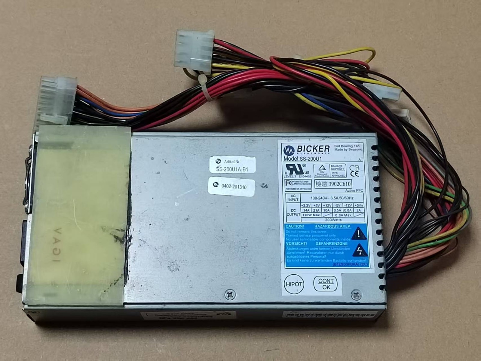 BICKER SS-200U1 industrial computer equipment power supply 1U power supply