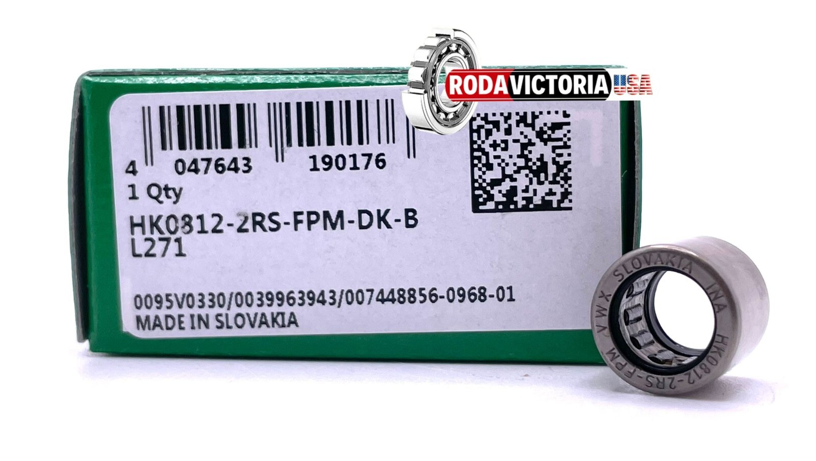 INA HK0812 -2RS-FPM-DK-B-L271 Needle Roller Bearing 8x12x12mm