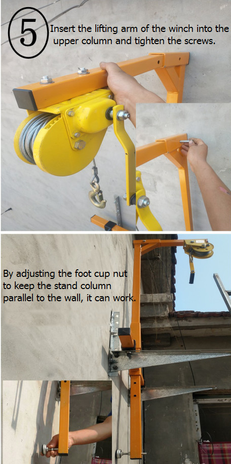 AC Air Conditioner Outside Installation lifting Tool 10M Bracket Crane Tool USA