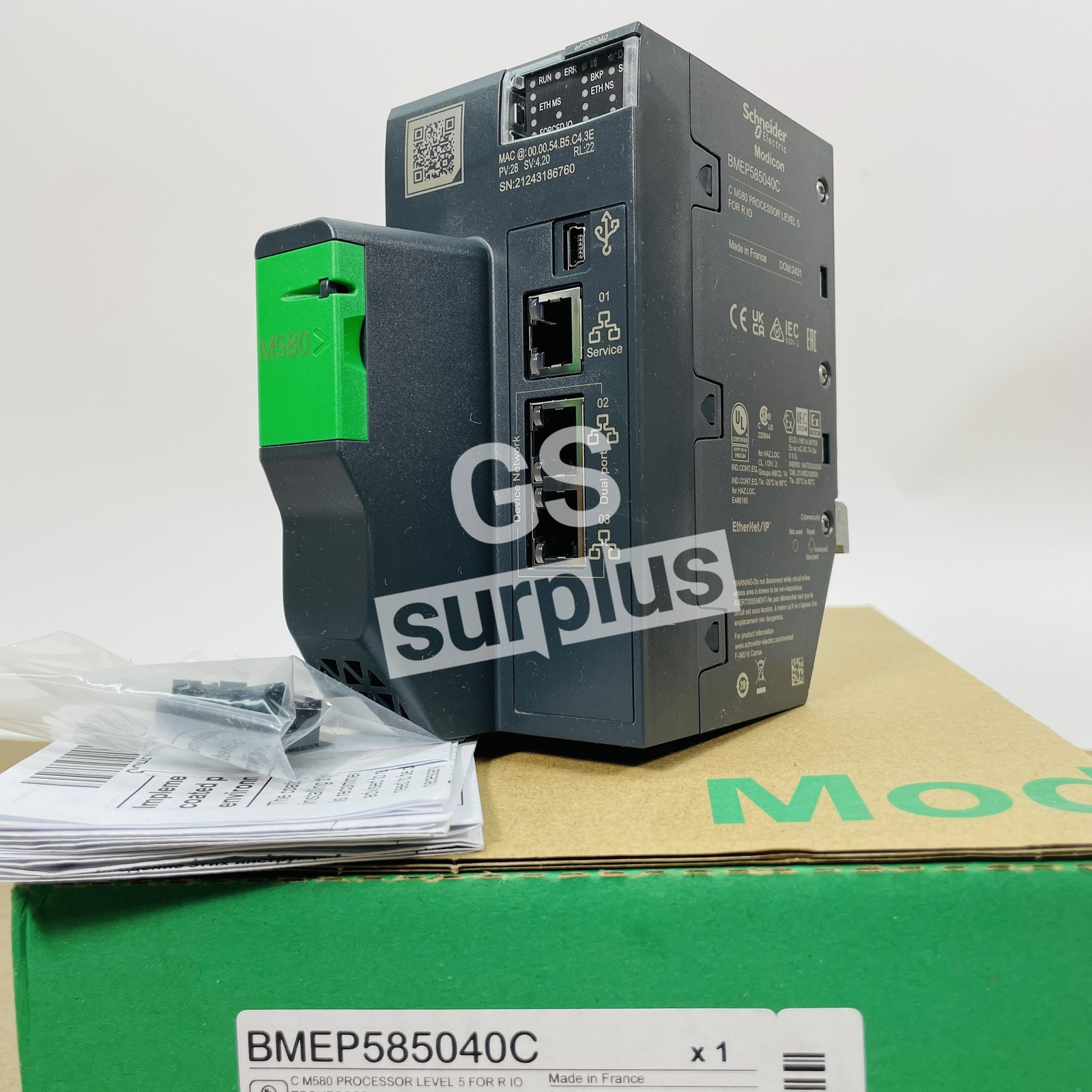SCHNEIDER ELECTRIC BMEP585040C Modicon M580 Processor Conformal Coating (New)