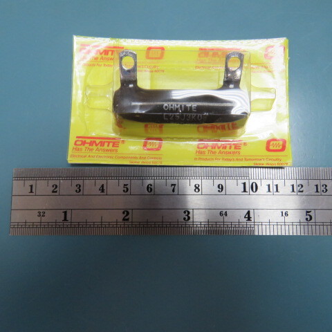 OHMITE L25J3K0 Qty of 5 per Lot 3 kOhms �5% 25W Wirewound Chassis Mount Resisto