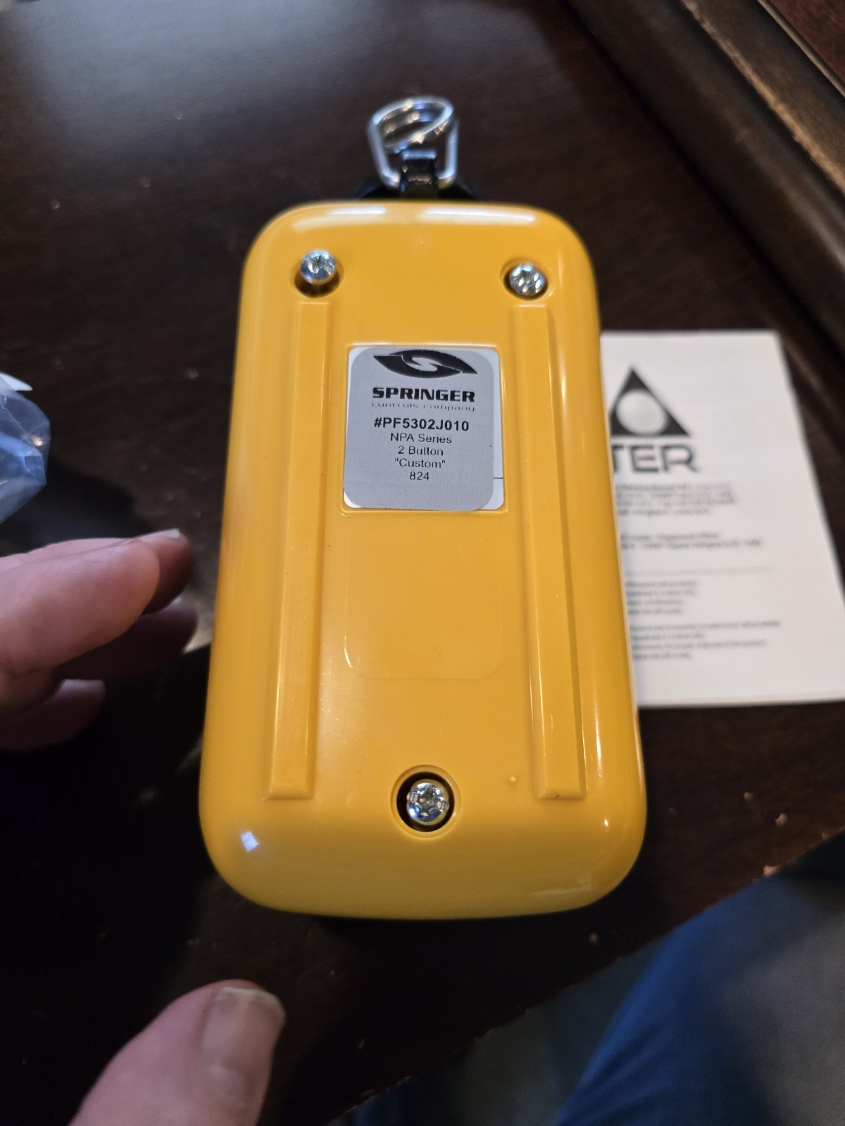SPRINGER Controls PF5302J010 – NPA 2 Button Start/Stop Control Station/Pendant