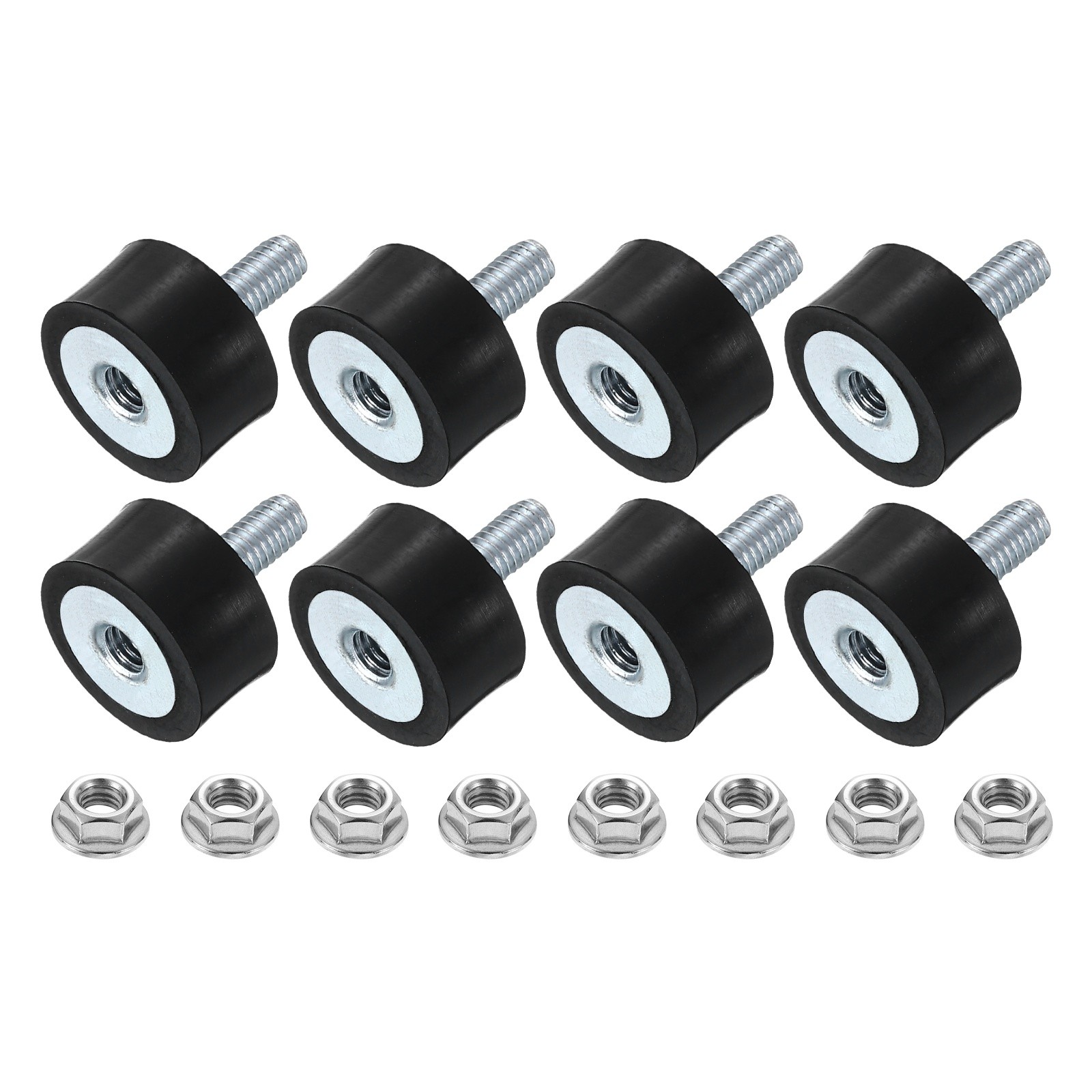 8 Pcs M4x10mm Rubber Mounts 15x8mm Rubber Shock Absorber Mount with Nuts
