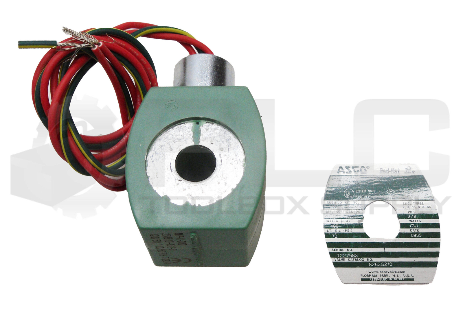 NEW ASCO RED HAT 8263G210 SOLENOID VALVE W/ MP-C-080 COIL 238610-132-D *READ*