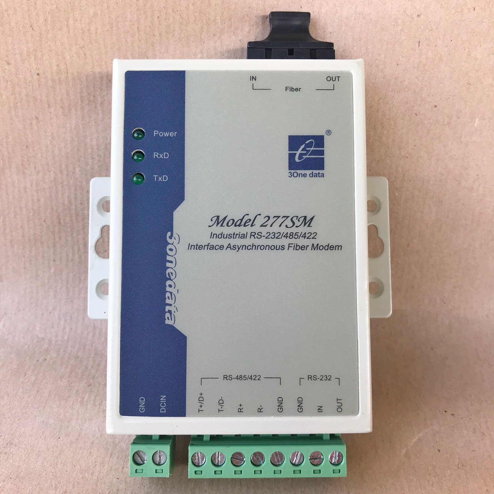 3ONEDATA 277SM INTERFACE ASYNCHRONOUS FIBER MODEM MODEL277-S-SC-20KM