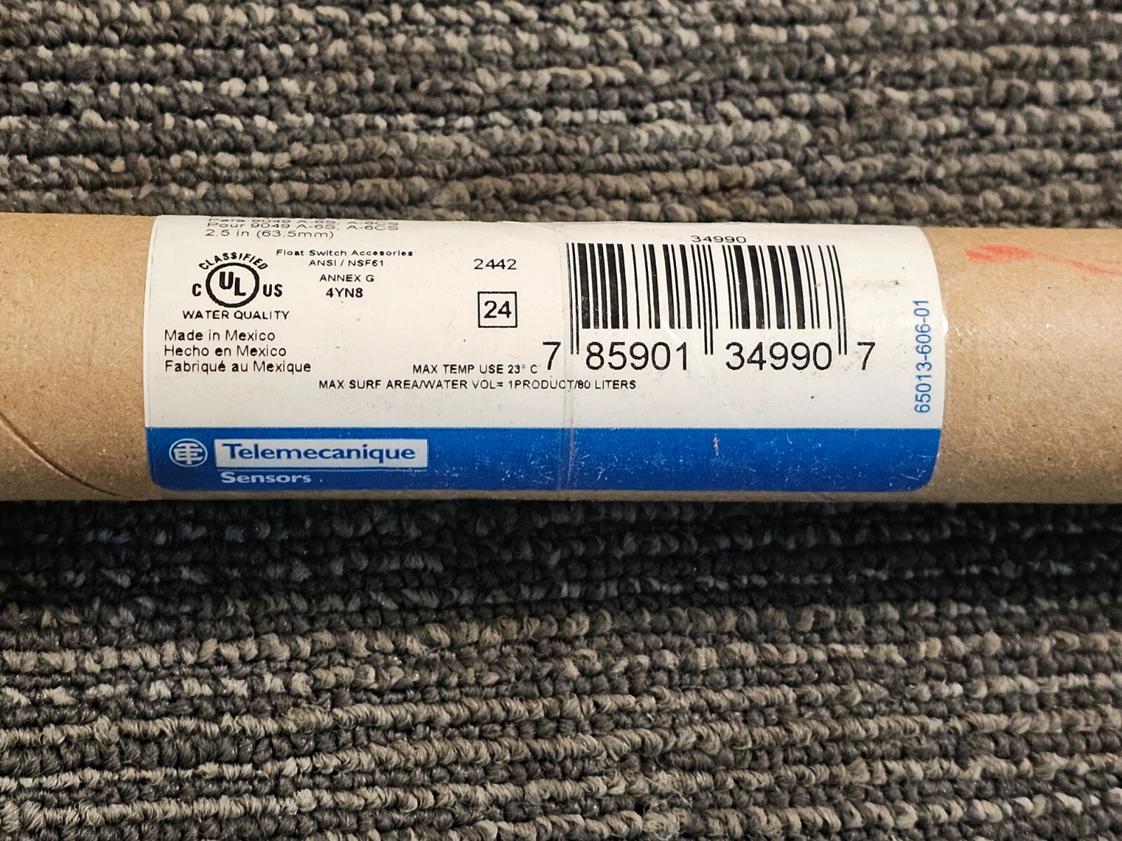 Telemecanique Sensors Float Switch 2 1/2″ Rod D+G 9049T1S Stainless Steel