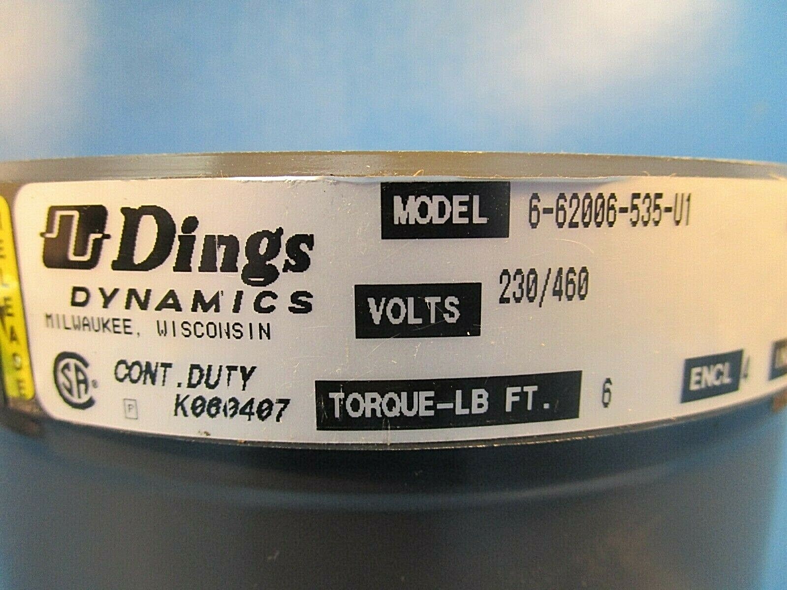 Dings Dynamics S605353-400U1 Magnetic Release Spring Set Brake, 3/4″ Bore Gear