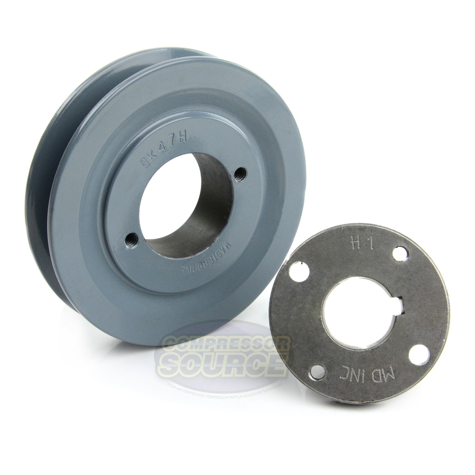 Cast Iron 4.5″ Single Groove Pulley Belt B Section 5L with 1″ Sheave Bushing