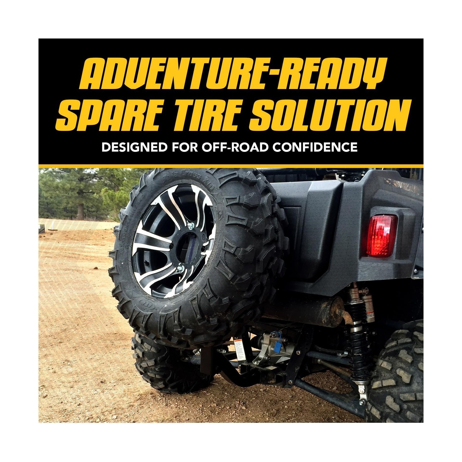ATV/UTV Spare Tire Mount U-4047 | UTV or ATV Hitch Receiver | Hitch Spare Tir…