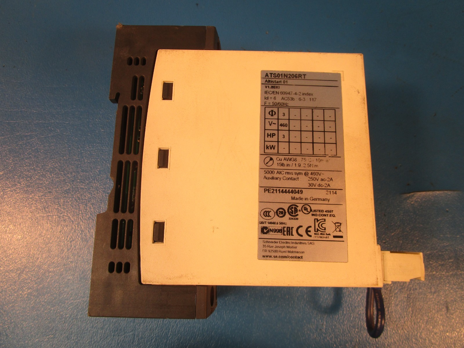 LOT OF 2 USED Schneider ATS01N206RT, Altistart Soft Starters, Soft Start / Stop