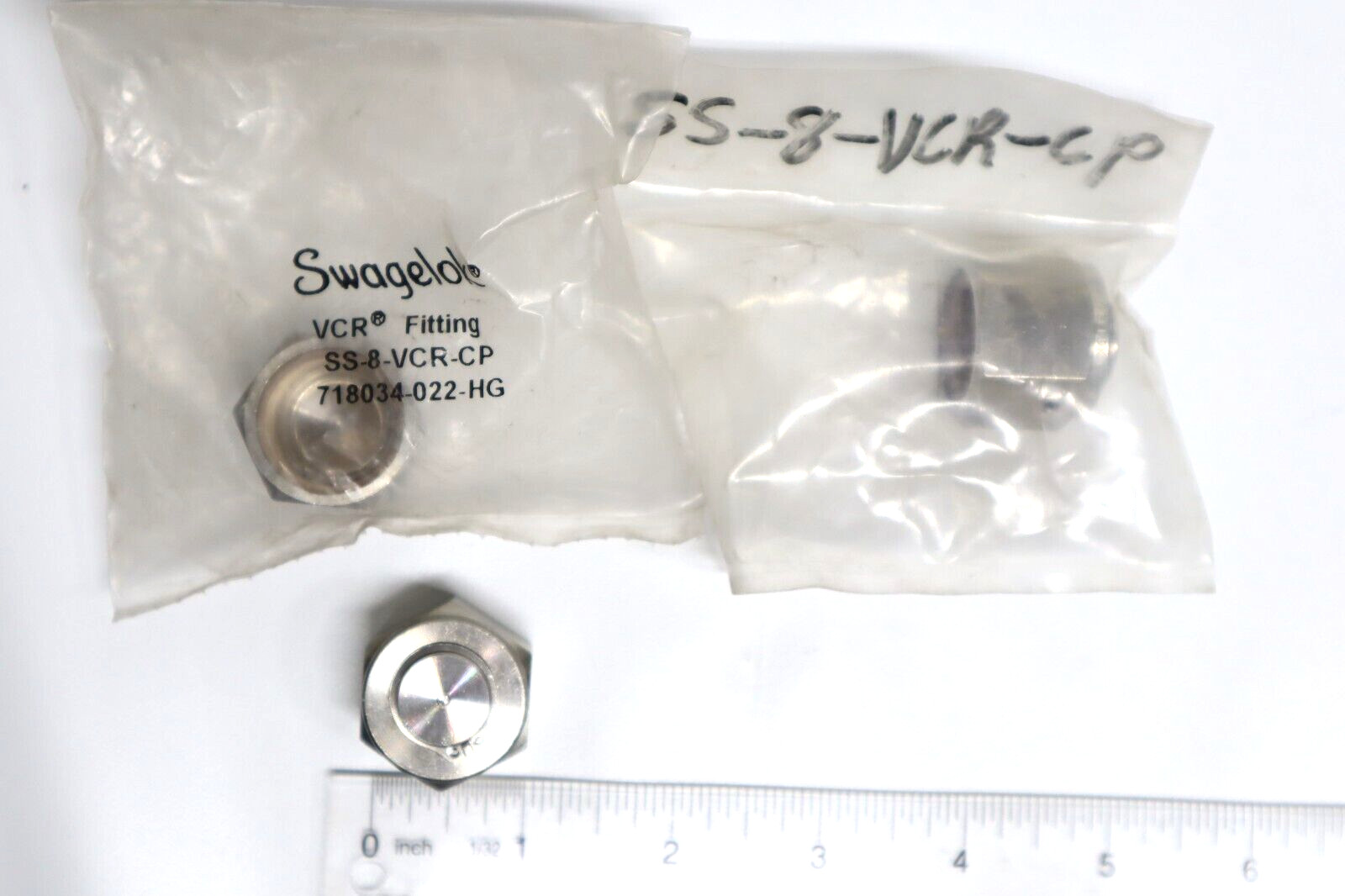 3x SWAGELOK VCR FITTING SS-8-VCR-CP / VCR Cap