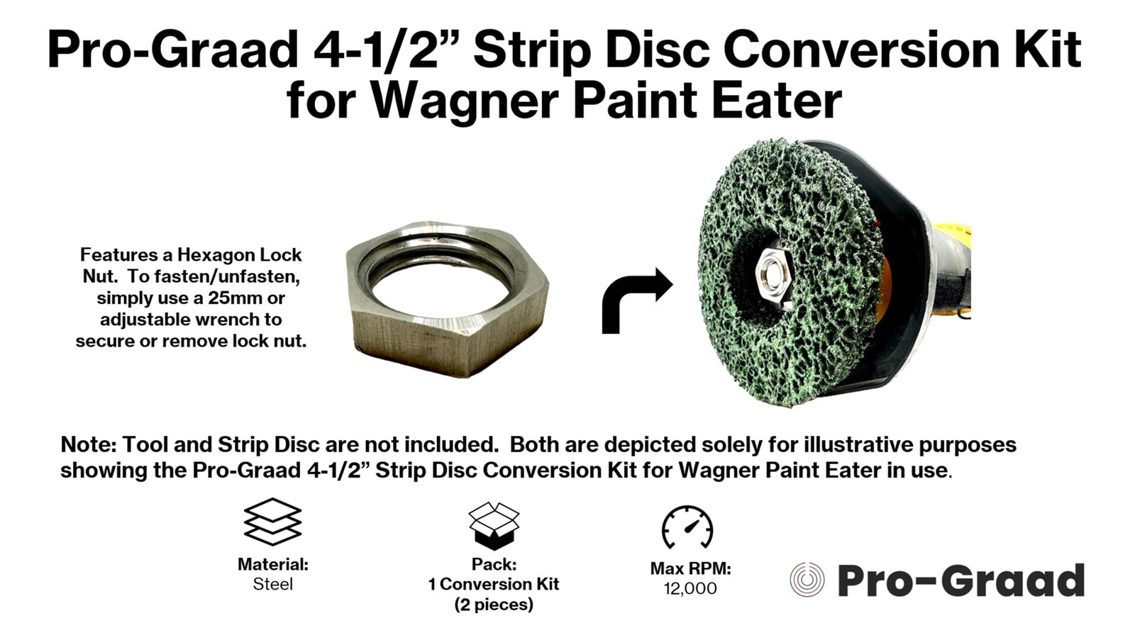 SuperGrindz Universal Strip Disc Conversion Kit for Wagner PaintEater -…