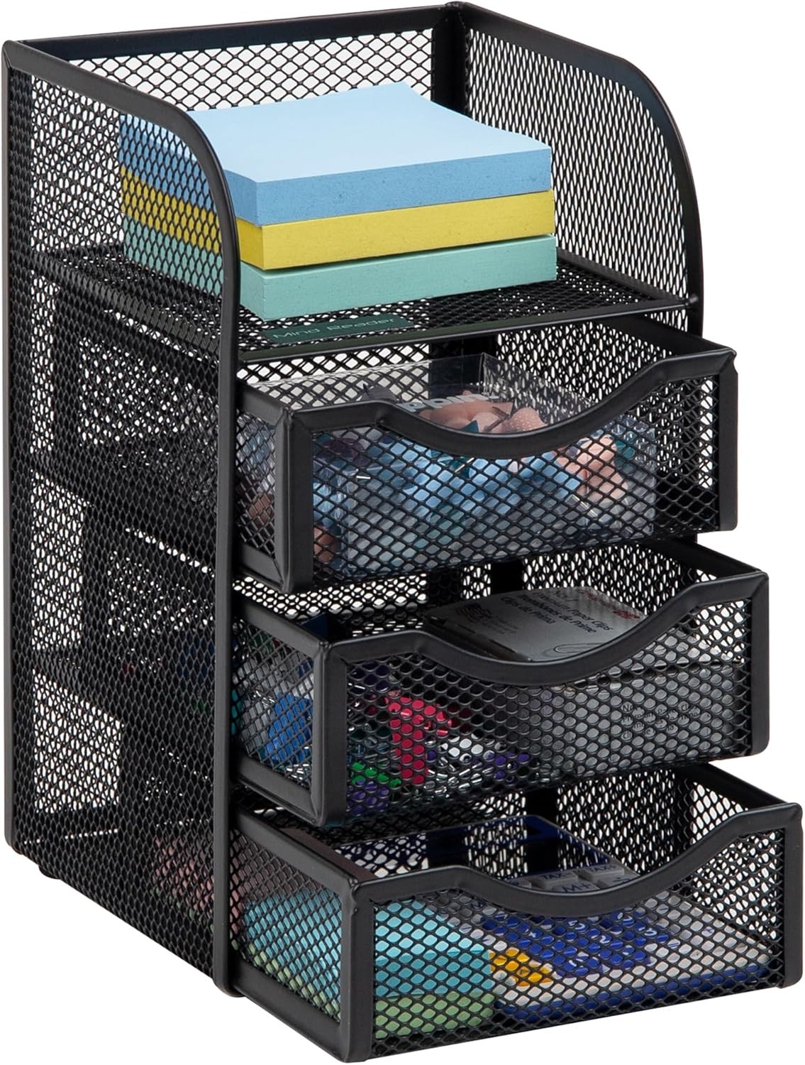 Mind Reader Desktop Accessory Storage, Paper Binder 4.75″L x 5″W x 8″H, Black