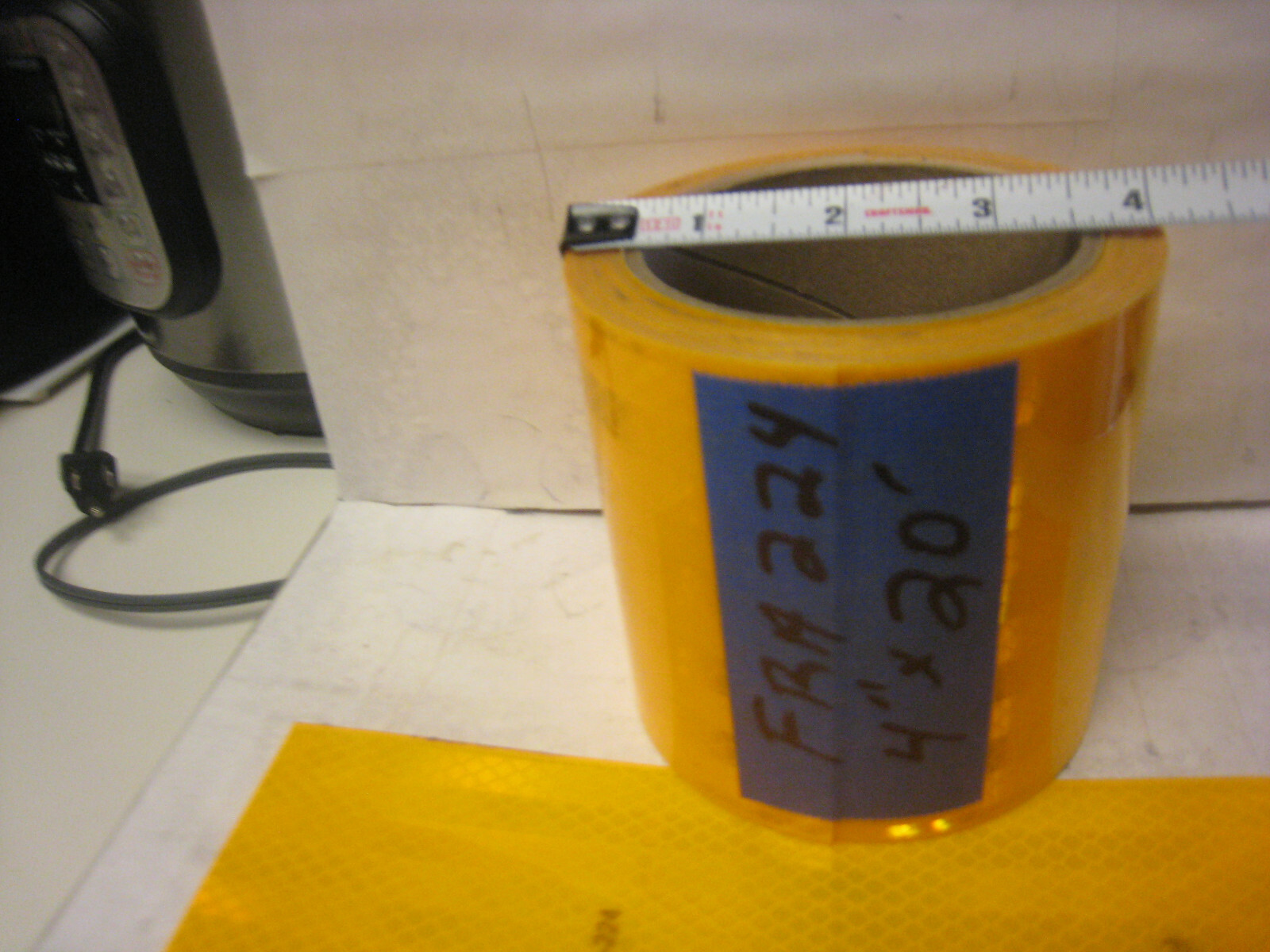 FRA-224 Conspicuity Marking Reflective Tape Yellow 4″ x 20 feet FREE SHIPPING
