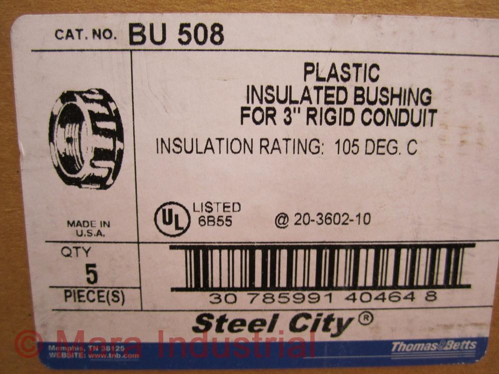 Thomas And Betts BU 508 Steel City Plastic Insulated Bushing (Pack of 5)