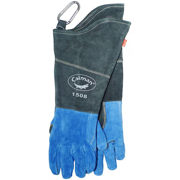 Caiman 1506 Welding Gloves, Gauntlet Cuff, Reinforced Thumb, Premium Cowhide, ,