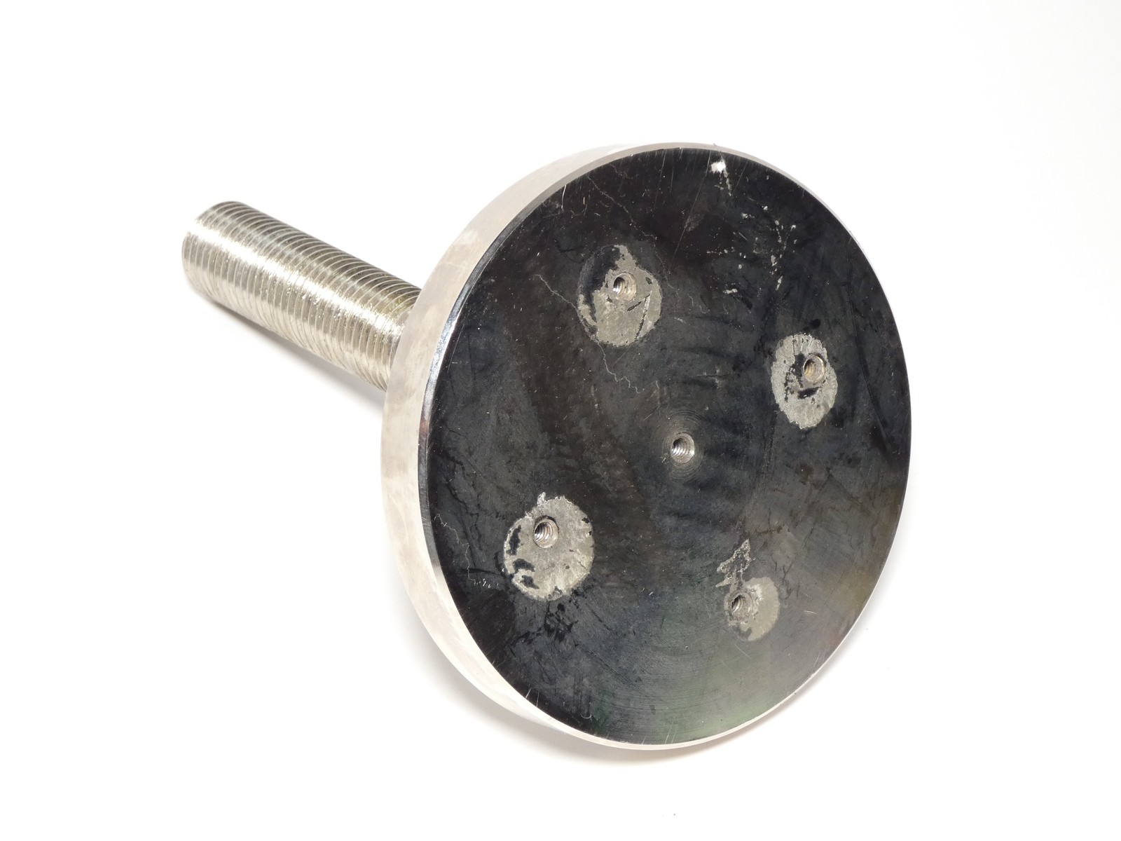1-1/8″ x 6″ Threaded Stud Steel Swivel 6″ Base Leveling Mount