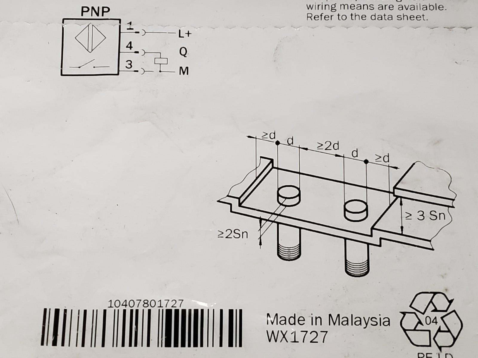 SICK IME12-08NPSZC0S INDUCTIVE PROXIMITY SENSOR 10-30V PNP NO 4 PIN NIB