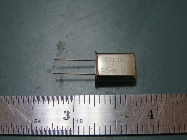 Golledge Electronics 125-001 Qty of 50 per Lot 2.5mhz Quartz Crystal; HC49/251J
