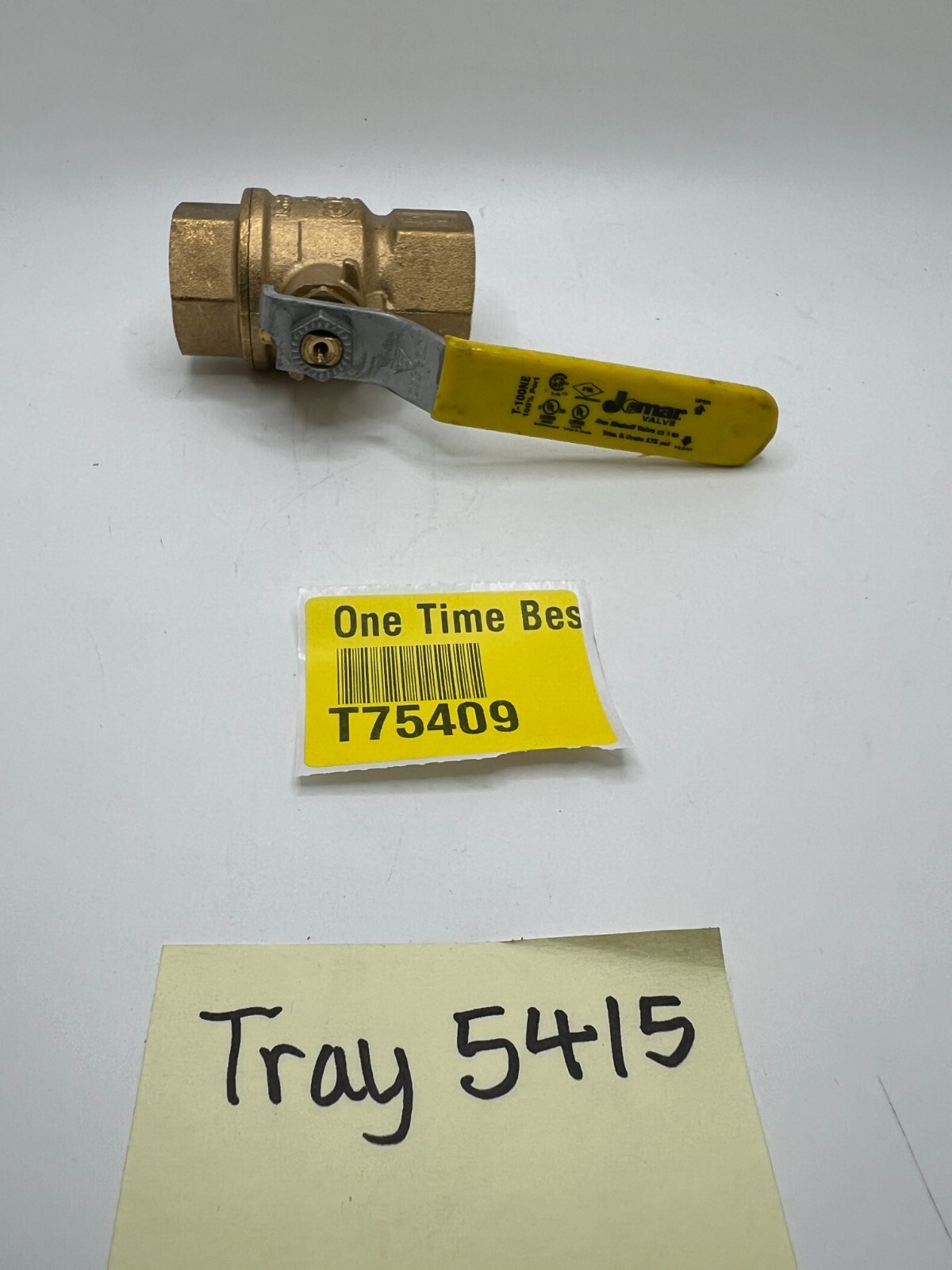 Jomar 3/4″ TWO PIECE BRASS, GAS SHUT OFF BALL VALVE T-100NE