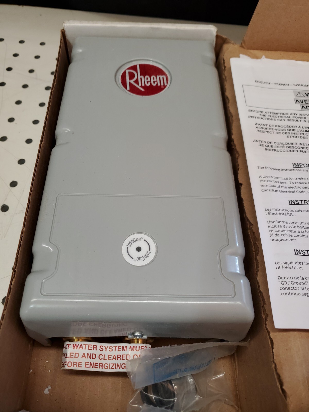Rheem RTEH3208 tankless Electric Water Heater POU