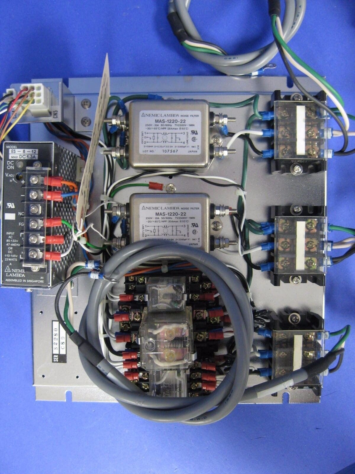 TEL Tokyo Electron 600 FNC AC/DC Relay Supply Panel