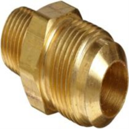 JMF 41166 3/8 Flare x 1/4 Male Yellow Brass Connector – Pack of 10