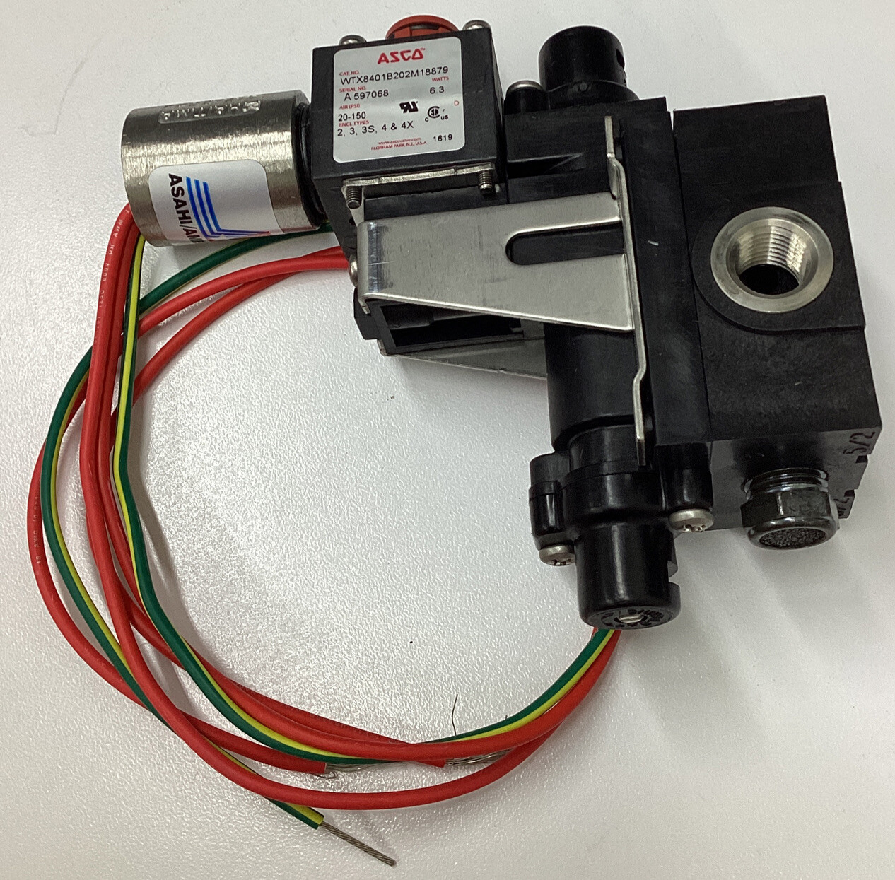Asco 24401779 Thermoplastic Nema IV solenoid Valve 110/120 Vac