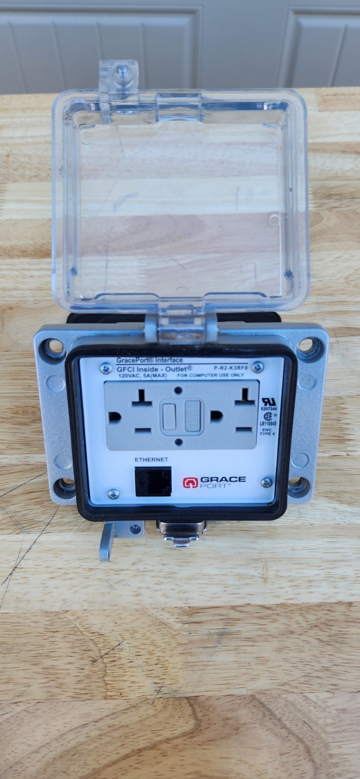 GracePort P-R2-K3RF0 Ethernet Panel Interface Connector 120VAC