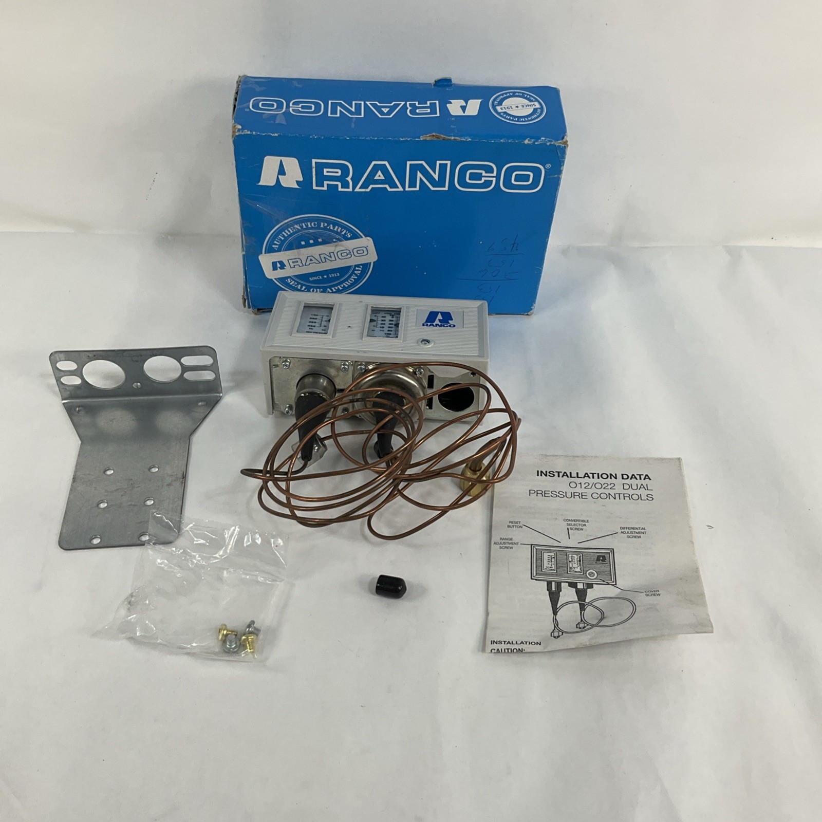 Ranco O12-4834 Dual Pressure Control With Capillary & Flare Nuts Controller