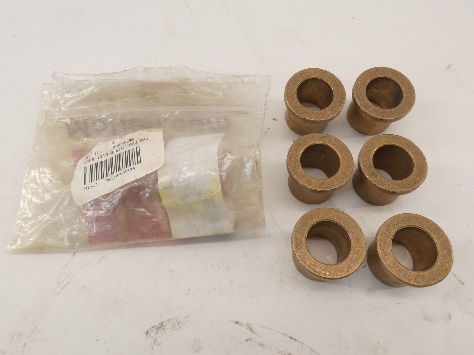 *Lot of 6* FDFB 1216-8 Sintered Bronze Flanged Sleeve Bearing 3/4″ Bore