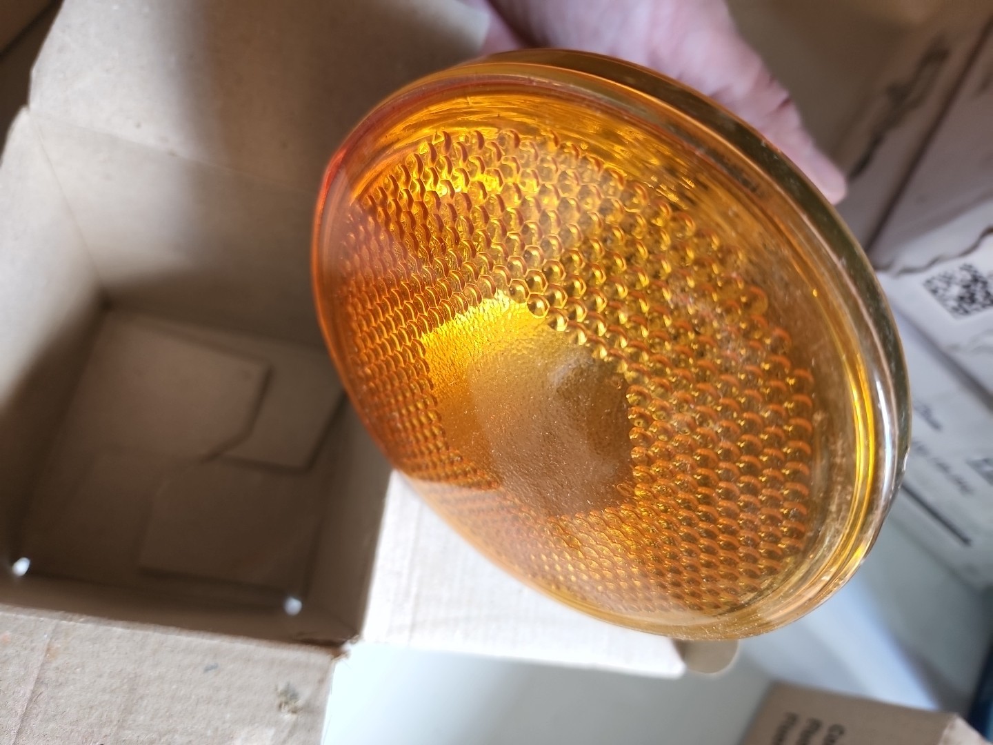 Feit Electric 100 Watt 120v Amber Flood Light Weatherproof NOS Lot of 2 Z20