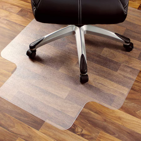 Floortex Fc128919lr Chair Mat 47″X35″, Traditional Lip Shape, Clear, For Hard