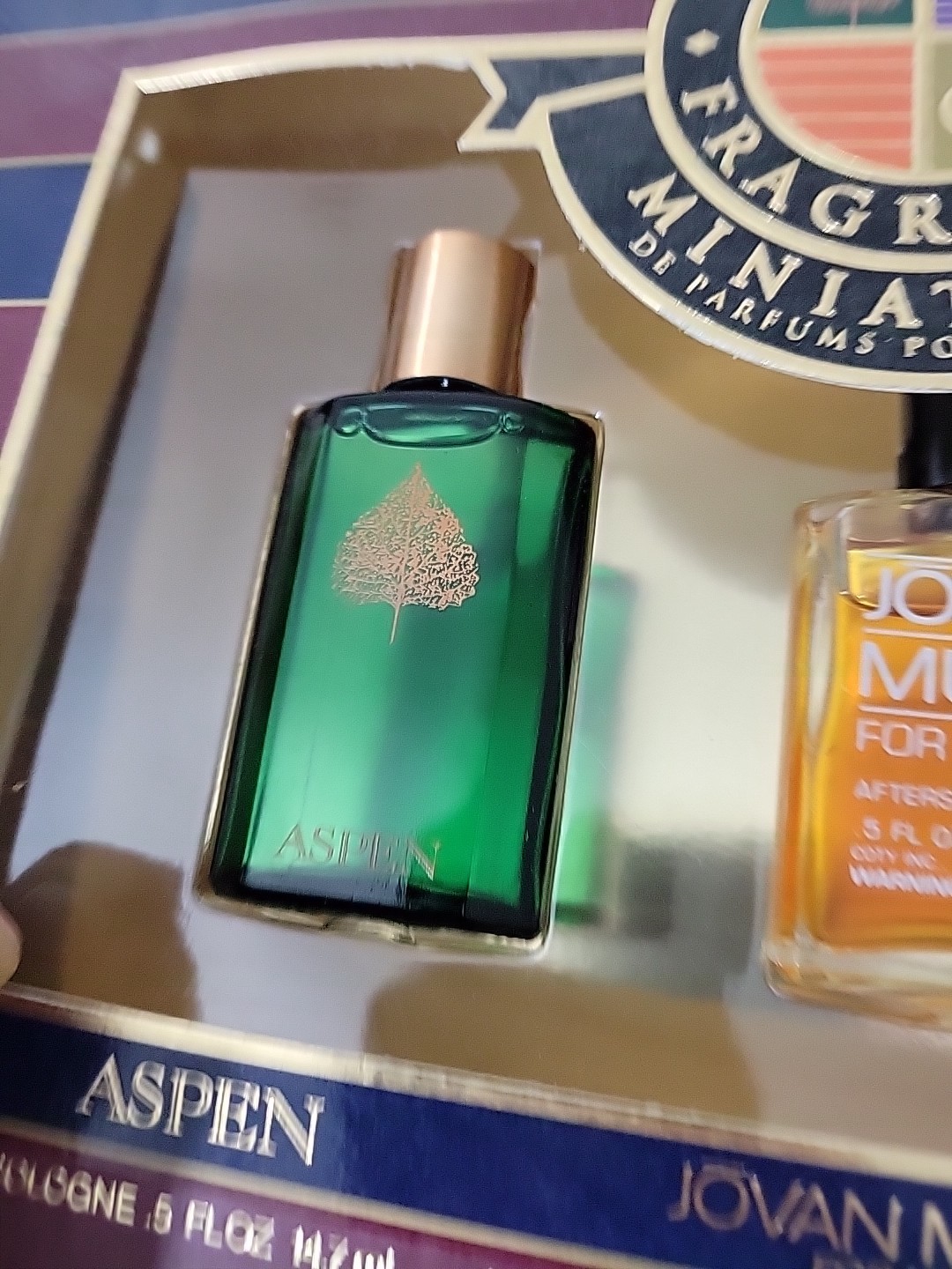 Set Men’s Fragrance Minatures, Aspen, Jovan Musk, Gravity, 3 PCS