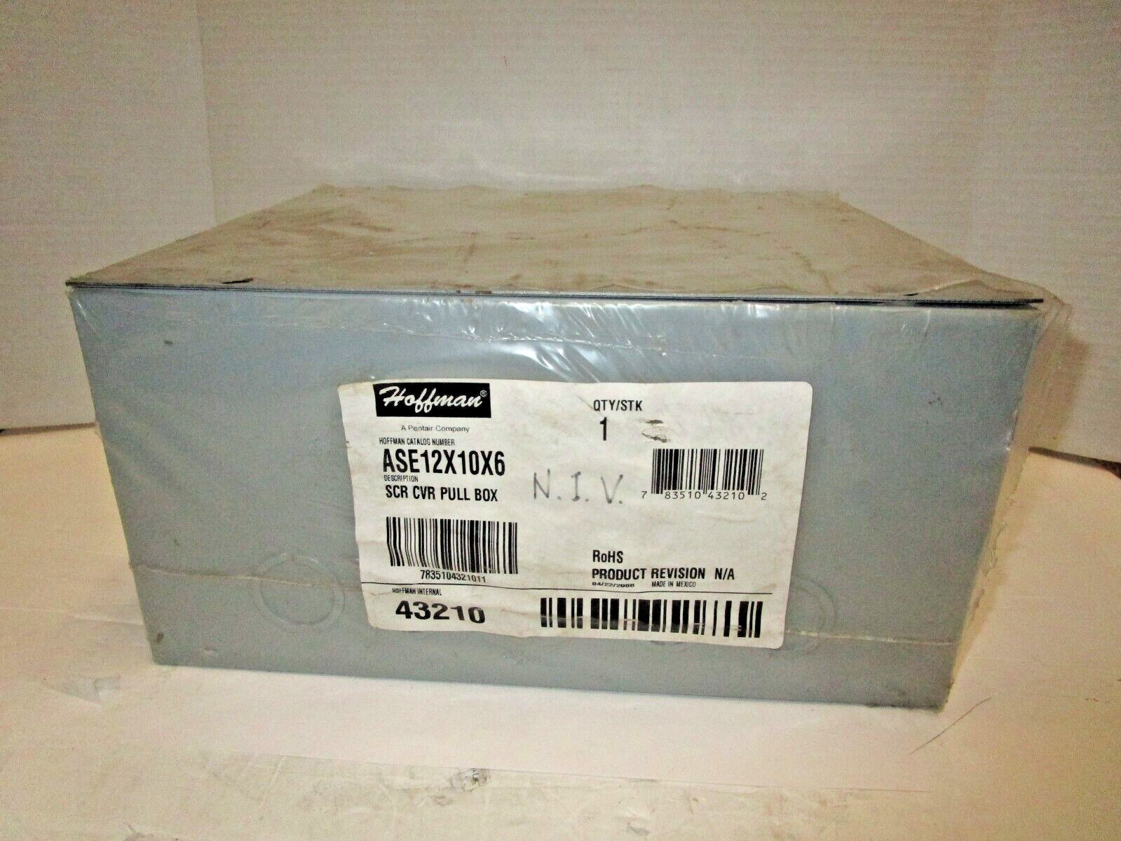 NEW Hoffman ASE12X10X6 SCR CVR Gray Pull/Junction Box Screw Cover