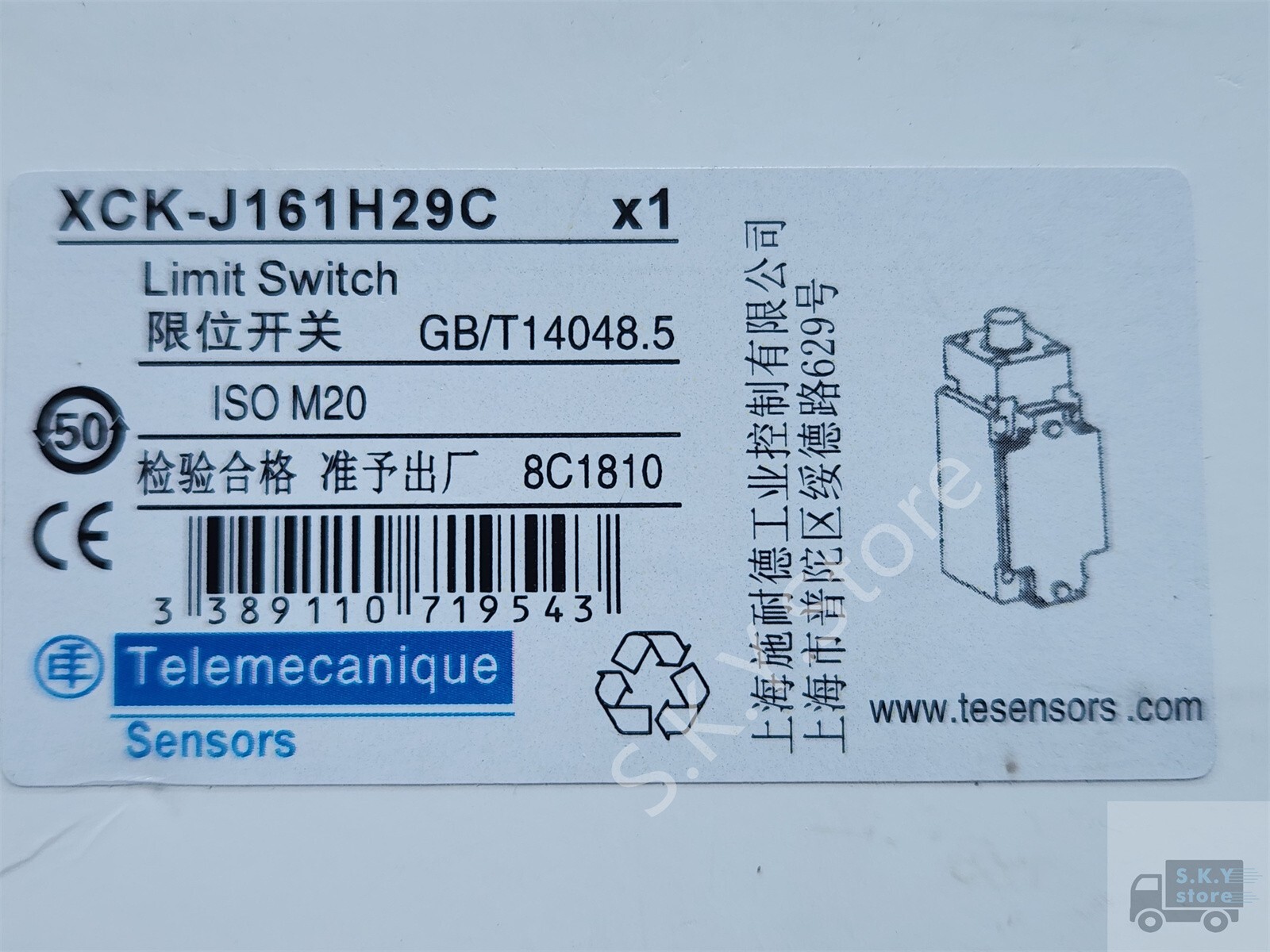 1 x New in Box XCK-J161H29C / XCKJ161H29C Telemecanique LIMIT SWITCH, Free Ship