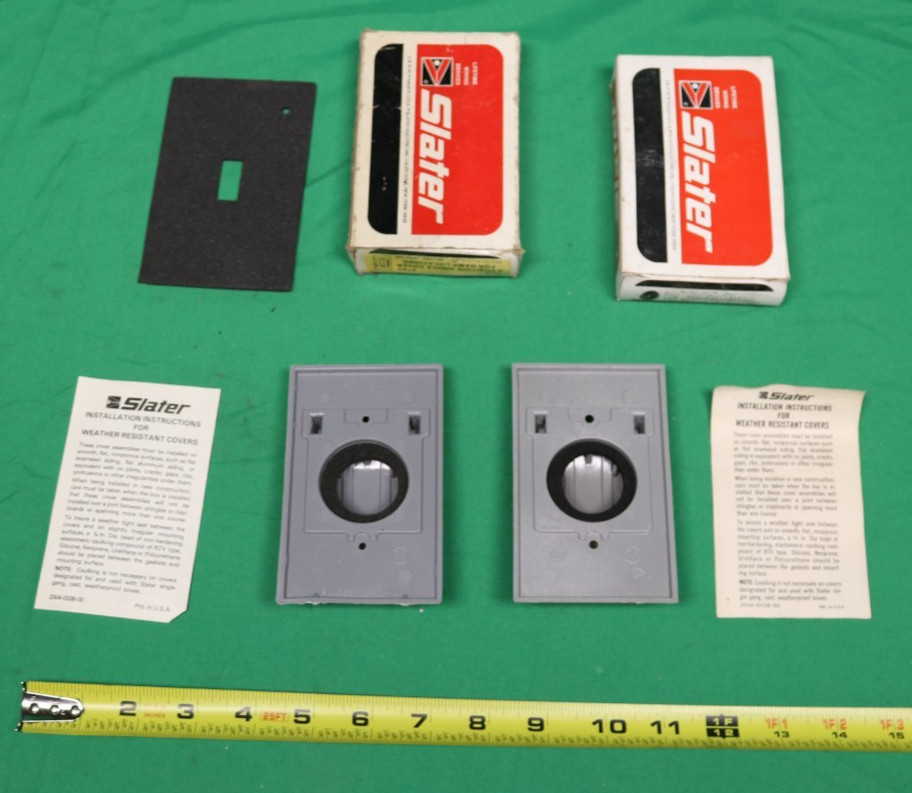 Lot of 2 Unused Slater 3760 3-Postion Single Cover – Damp Locations