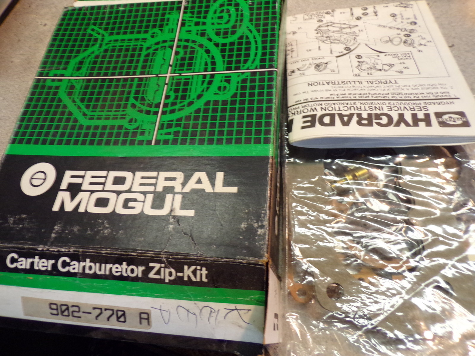 NEW Federal Mogul 902-770A Carter Carburetor Zip Kit *FREE SHIPPING*