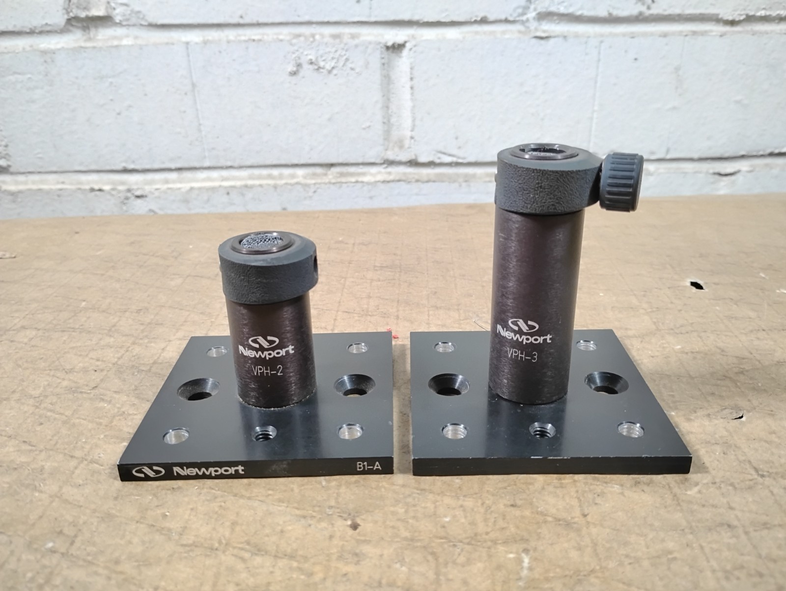 Two – Newport Optical Post Holders w/ Mounting Base VPH-2 VPH-3 B1-A