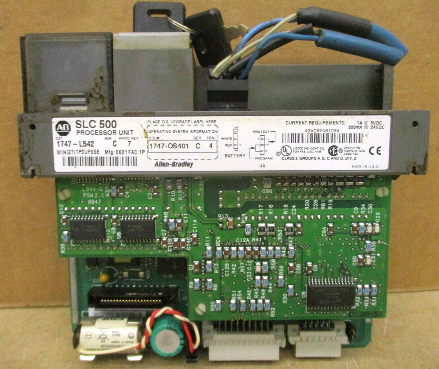 Allen-Bradley SLC 500 1746-P3 Ser A SLC 5/04 CPU 1747-L542 48674GN