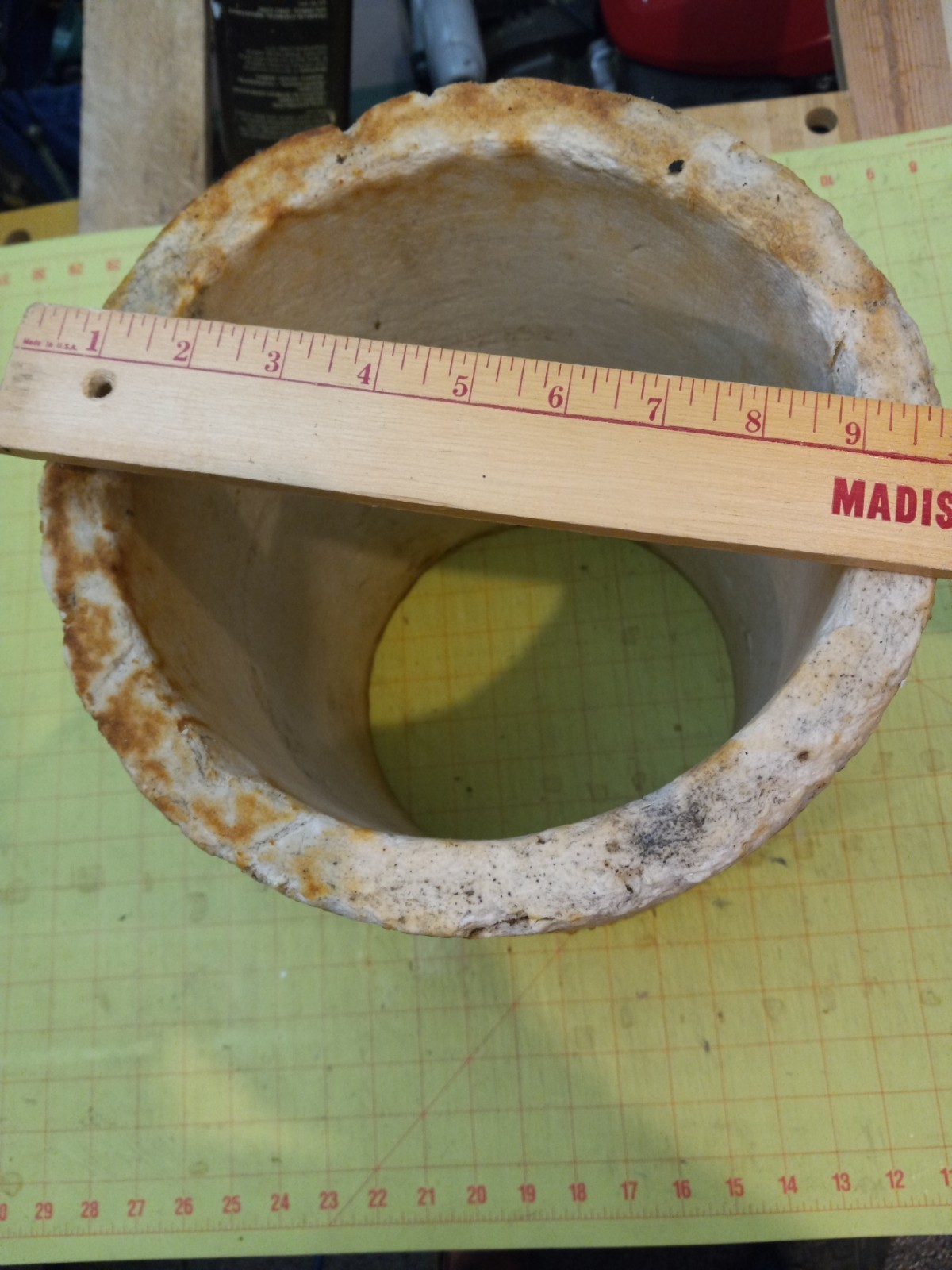 Wall Refractory tube outside dia. 10 ” by 12″ wall thickness 1″