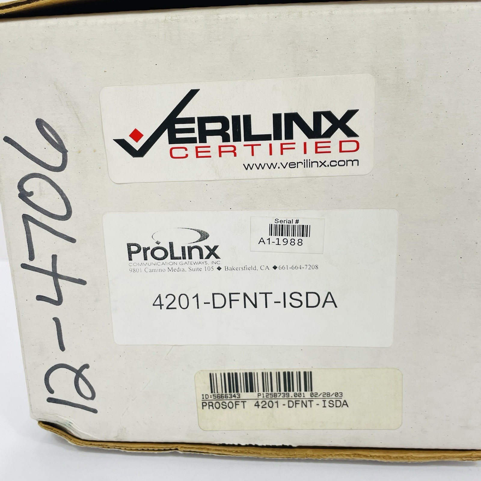 ProLinx Prosoft 4201-DFNT-ISDA Protocol Gateway Module Ethernet/IP To ISDA